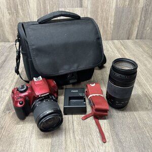 Canon EOS Rebel T5 18.0 MP DSLR Camera w/ EF-S 18-55mm + Canon Zoom 75-300mm III